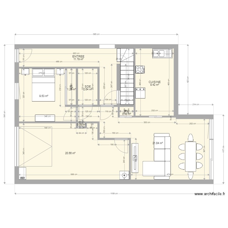 chez moi rdc. Plan de 0 pièce et 0 m2