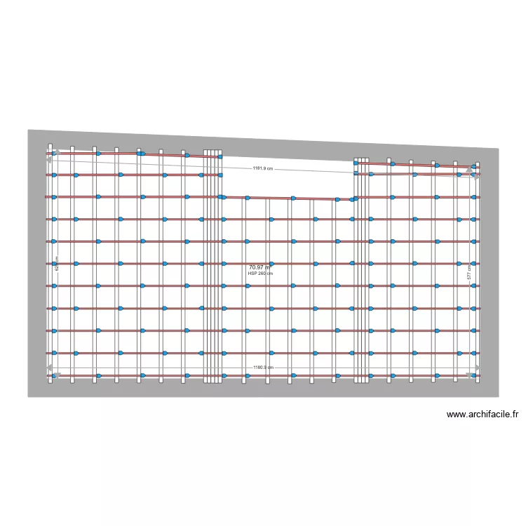 Plan plafond RDC maison principale. Plan de 