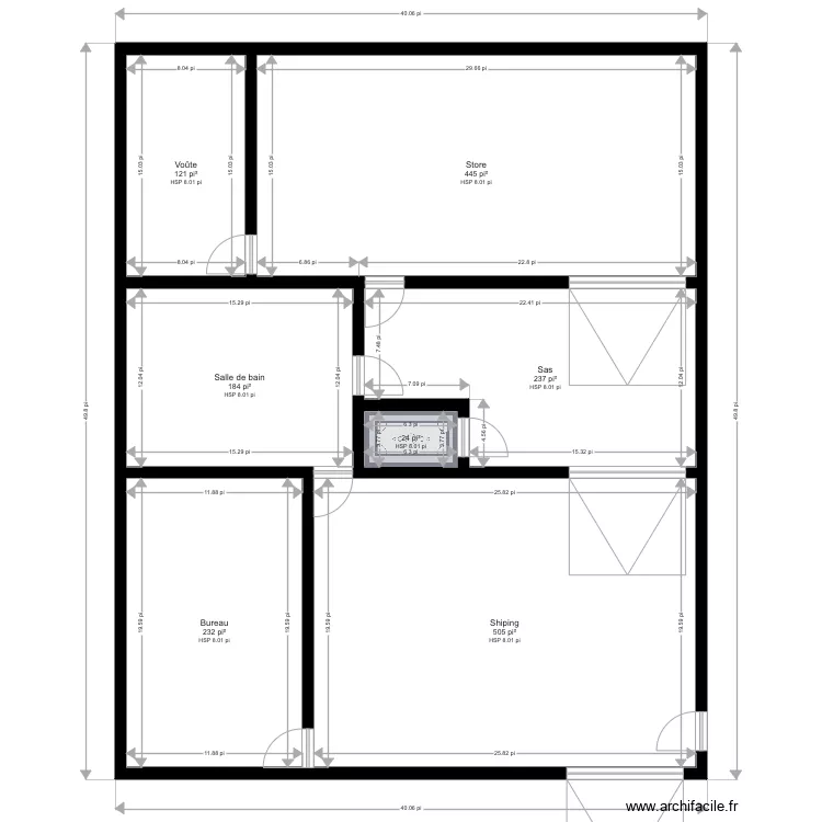 Rez de chauss&eacute; . Plan de 