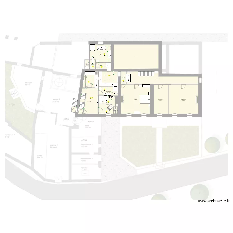 Premier etage cablage. Plan de 