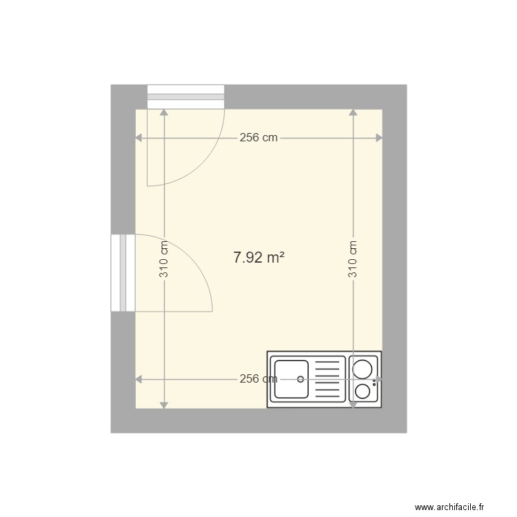 Cuisine auto école. Plan de 0 pièce et 0 m2