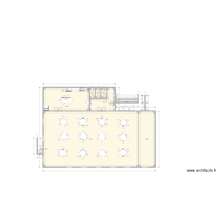 salle des fetes 4. Plan de 8 pièces et 268 m2