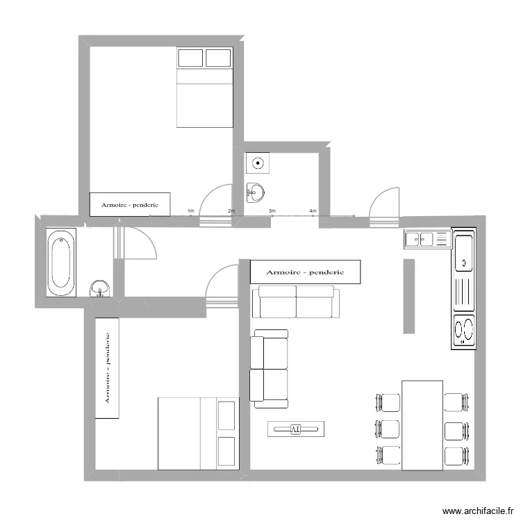 Bureau IC II. Plan de 