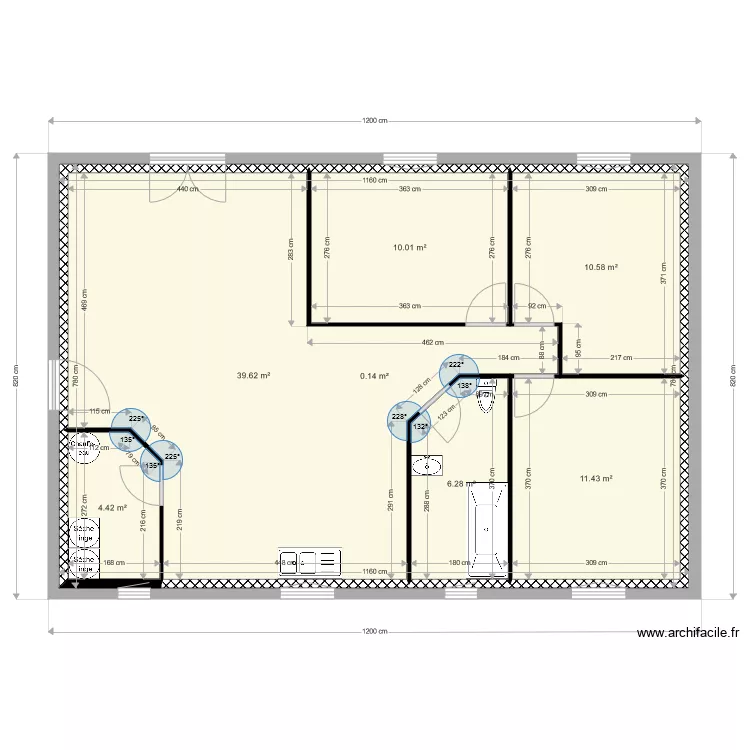 Cannin Dahlia modifi&eacute;. Plan de 