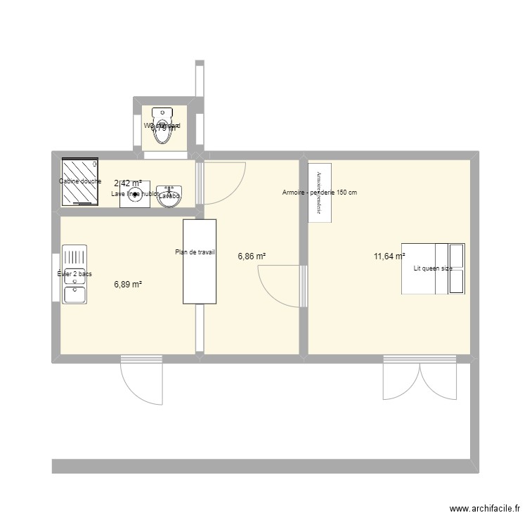 VIDON 2. Plan de 5 pièces et 29 m2