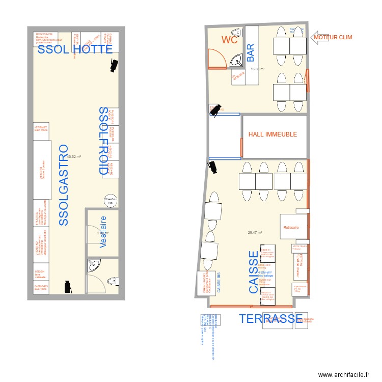 place repELECTRICITE. Plan de 4 pièces et 90 m2