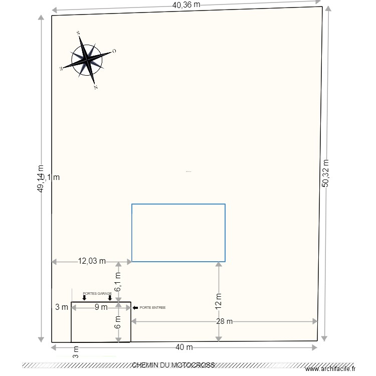 PLAN DE MASSE bâtiment. Plan de 3 pièces et 2123 m2