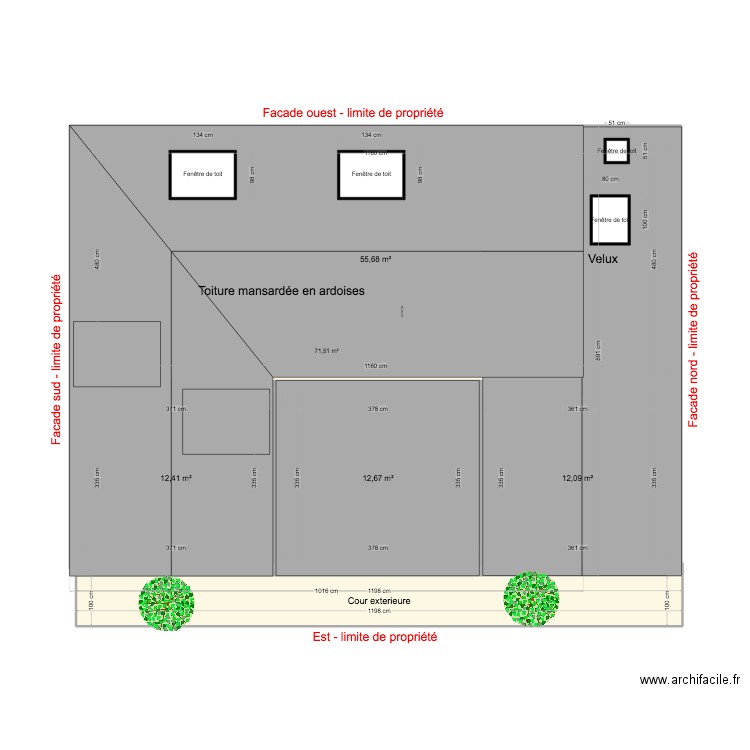 Plan 1 2. Plan de 0 pièce et 0 m2