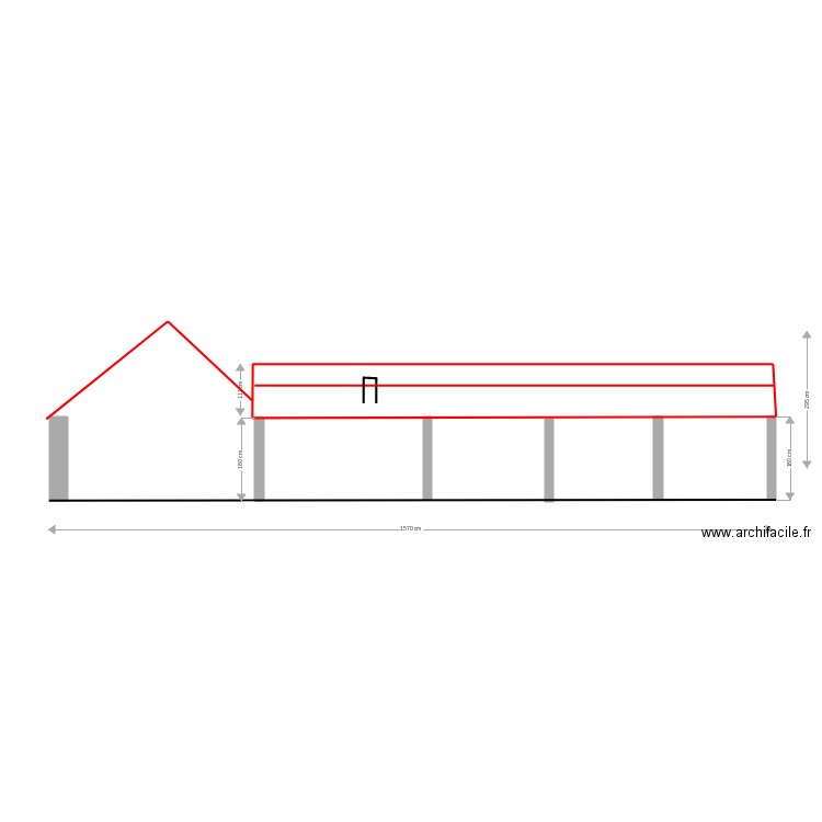 façade sud existante validée. Plan de 0 pièce et 0 m2