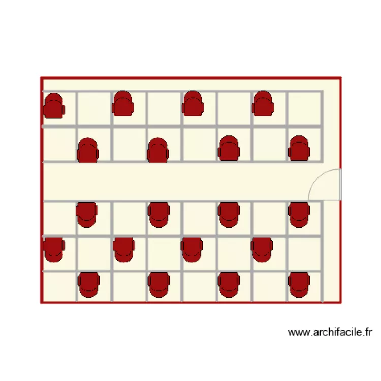 salle jaune fauteuil rouge. Plan de salle jaune fauteuil rouge. Plan de
