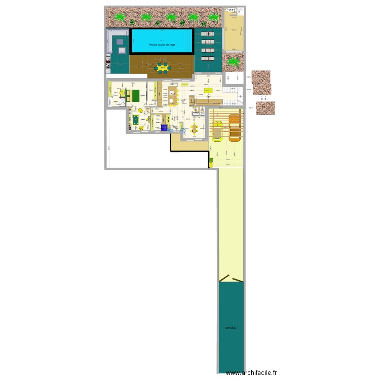 prefailles etages 16. Plan de 16 pièces et 257 m2
