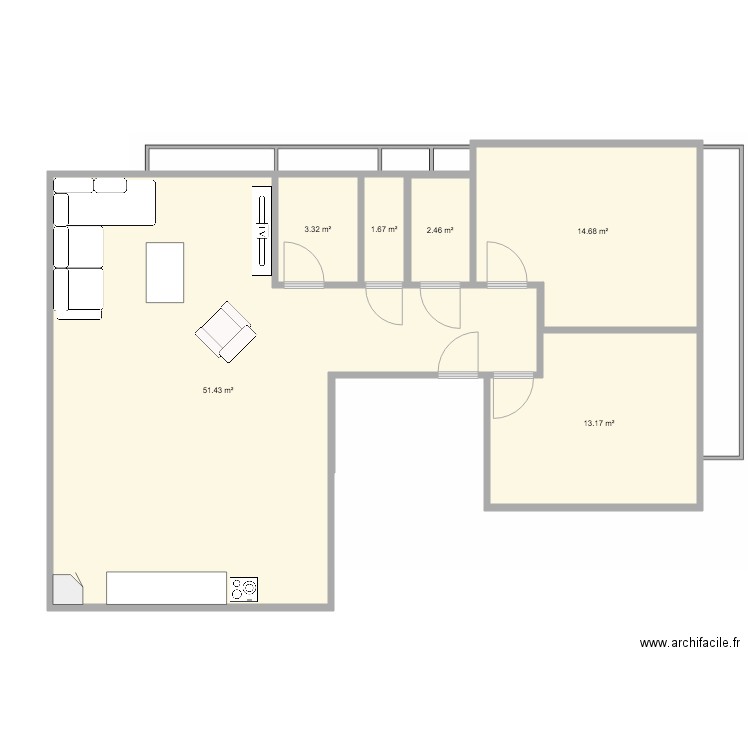 appartement edmond rostand 84m2. Plan de 0 pièce et 0 m2