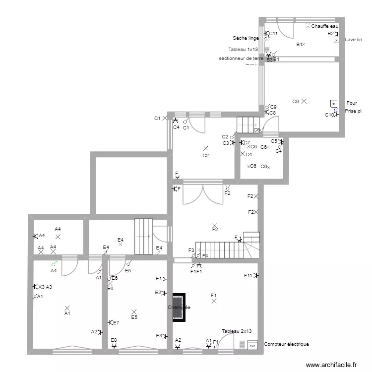 Maison Paul Pastur - Rez de Chauss&eacute;e. Plan de 15  et 259 m²
