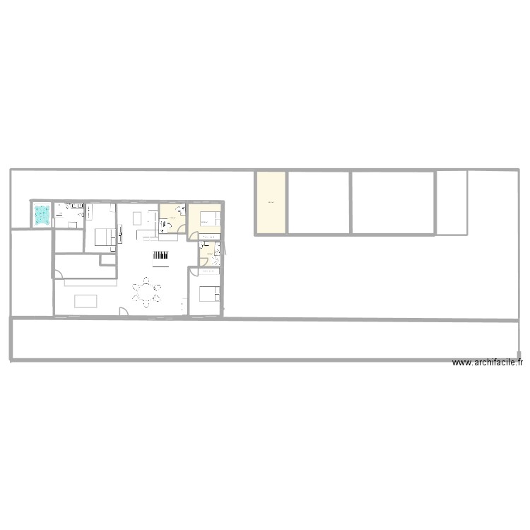 lezat maison 2. Plan de 4 pièces et 40 m2