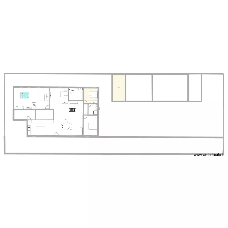 lezat maison 2. Plan de 2 pièces et 27 m²