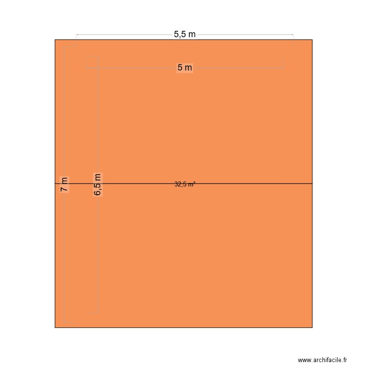 garage - toiture. Plan de 2 pièces et 65 m2