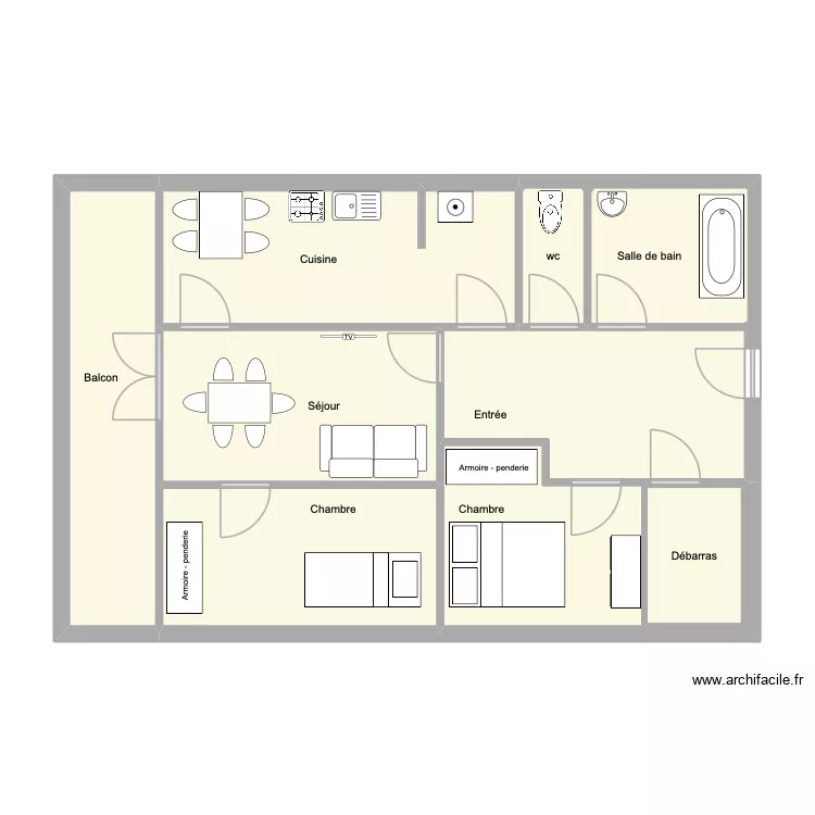 APPARTEMENT. Plan de 9  et 83 m²