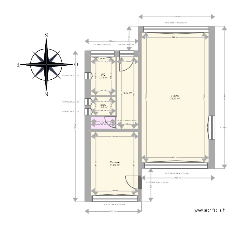 Vacant 8 . Plan de 14 pièces et 132 m2