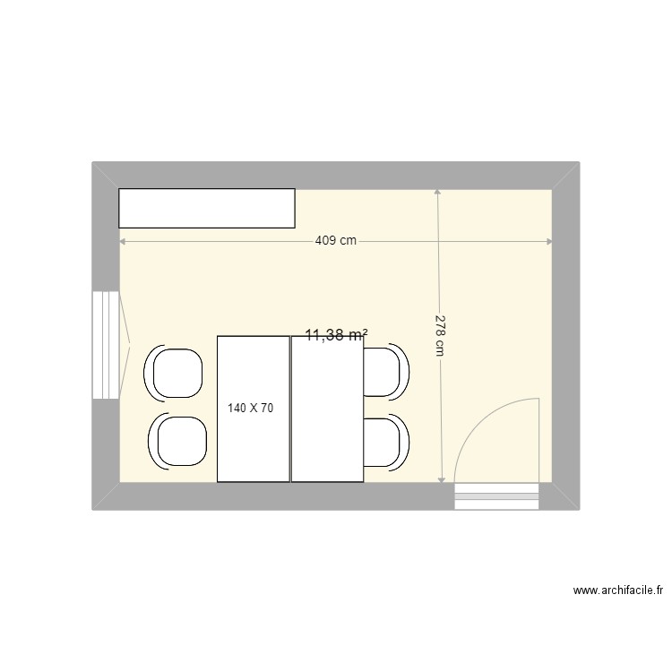 bureau thabor. Plan de 0 pièce et 0 m2