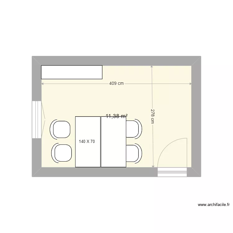 bureau thabor. Plan de 