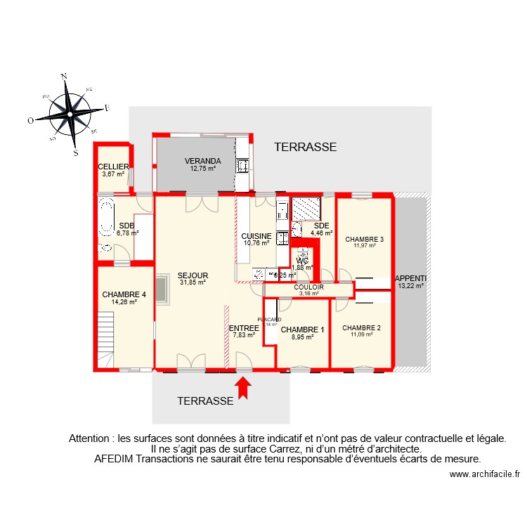 BI 7158 RDC vf. Plan de 0 pièce et 0 m2