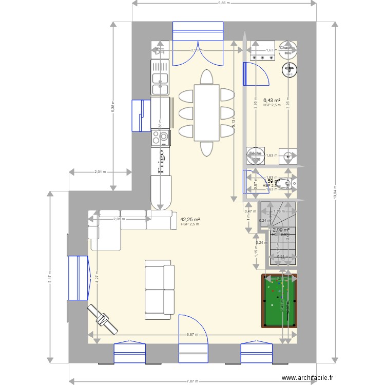 FRANCK V1 COTATIONS ETAGE. Plan de 14 pièces et 103 m2