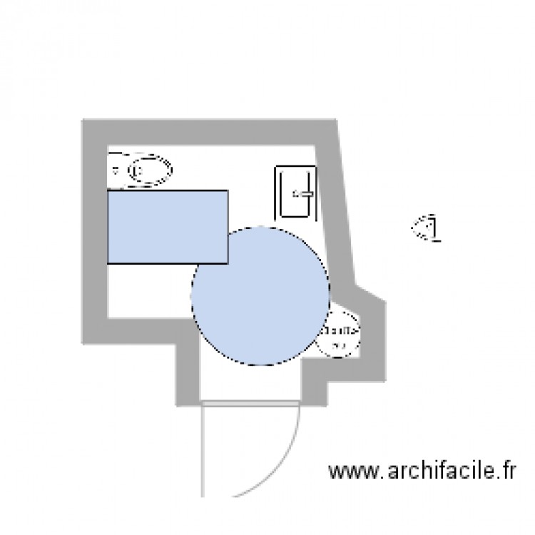 Sanitaire adapté Le Bouchon Ponot. Plan de 0 pièce et 0 m2