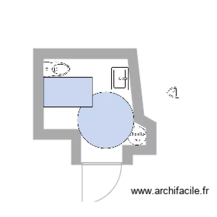 Sanitaire adapté Le Bouchon Ponot. Plan de Sanitaire adapté Le Bouchon Ponot. Plan de