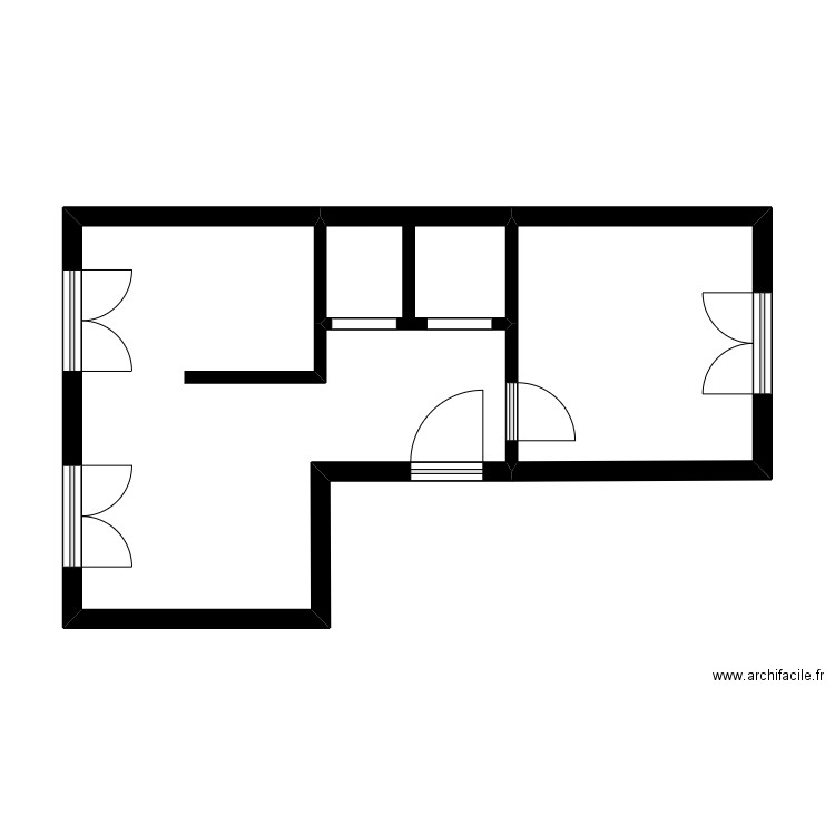 GUILLAUMONT. Plan de 3 pièces et 35 m2