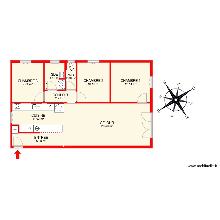 BI 6844. Plan de 0 pièce et 0 m2