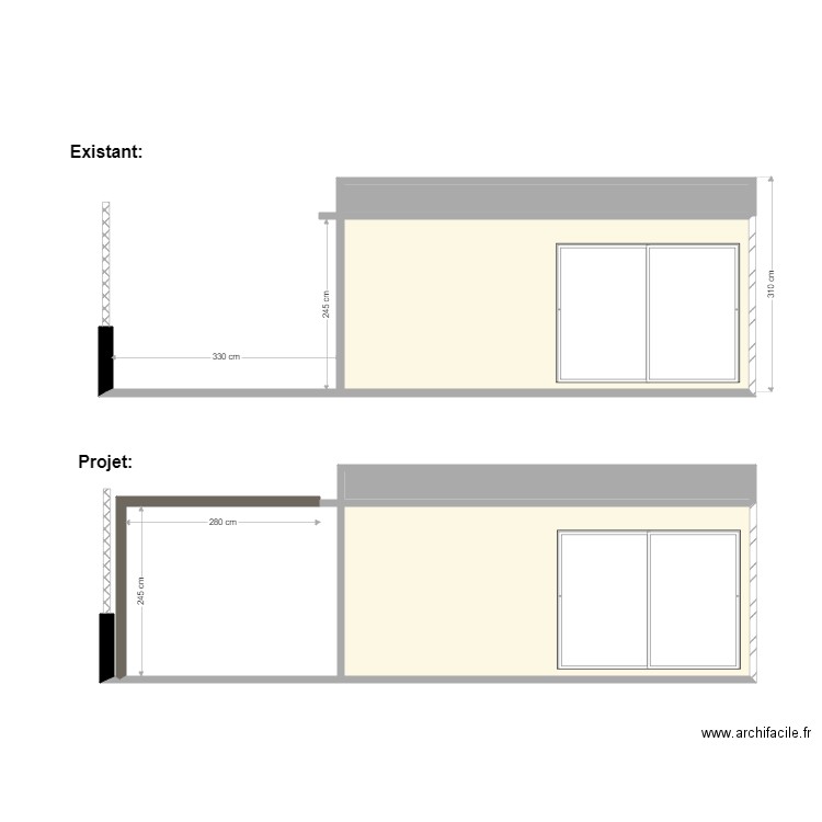 Facade Est. Plan de 0 pièce et 0 m2