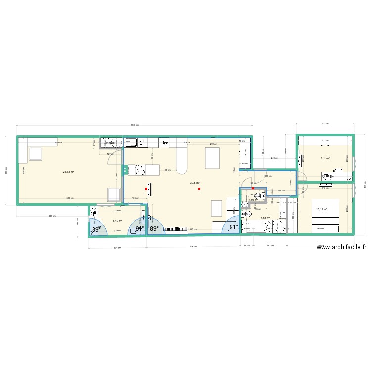 VERSION FINALE grand salon 3. Plan de 8 pièces et 91 m2