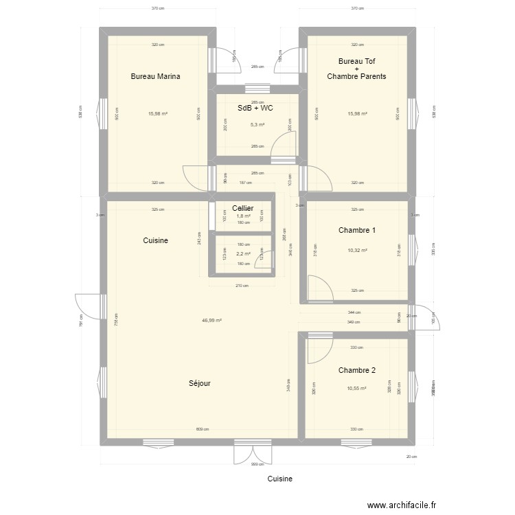 6 impasse des capucines v3. Plan de 8 pièces et 109 m2