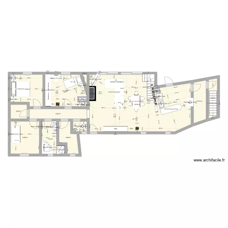 Maison. Plan de 