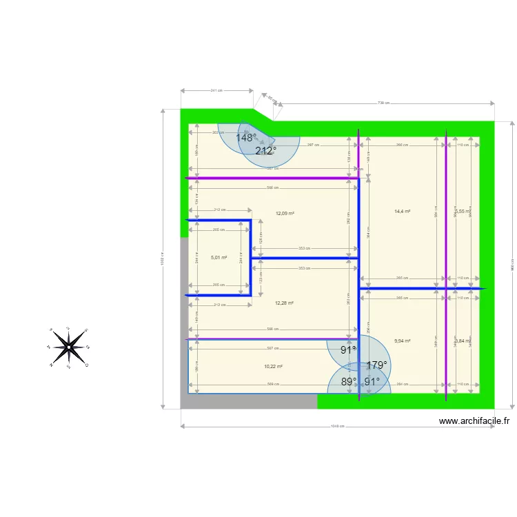 PC3 Plan cloison etage. Plan de 