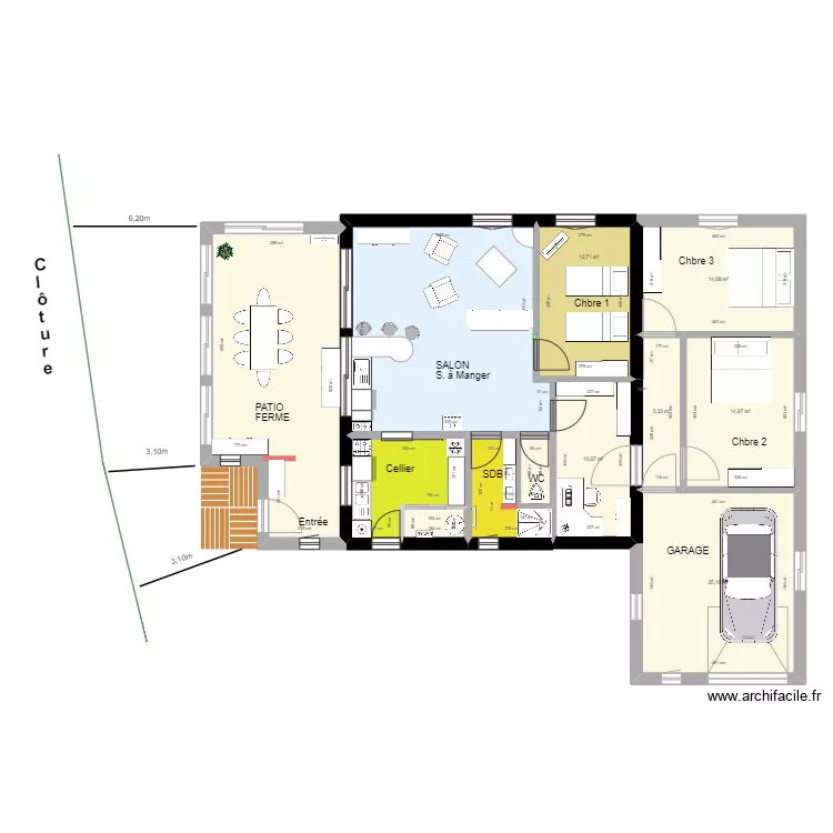 oro&uuml;et plan maison  agrandissement 2. Plan de 