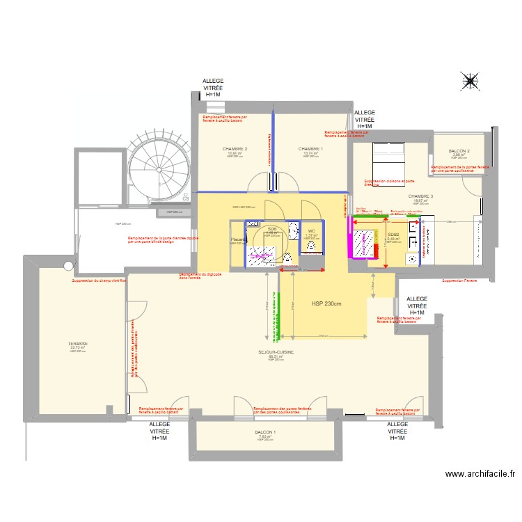 Plan Open Sky TMA v11. Plan de 15 pièces et 204 m2