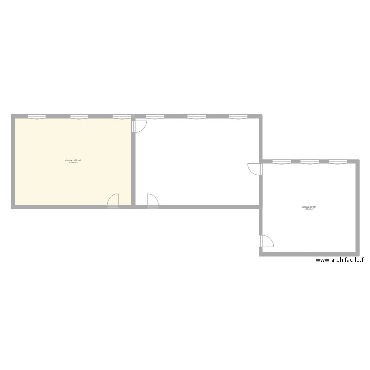 plan classes. Plan de 0 pièce et 0 m2