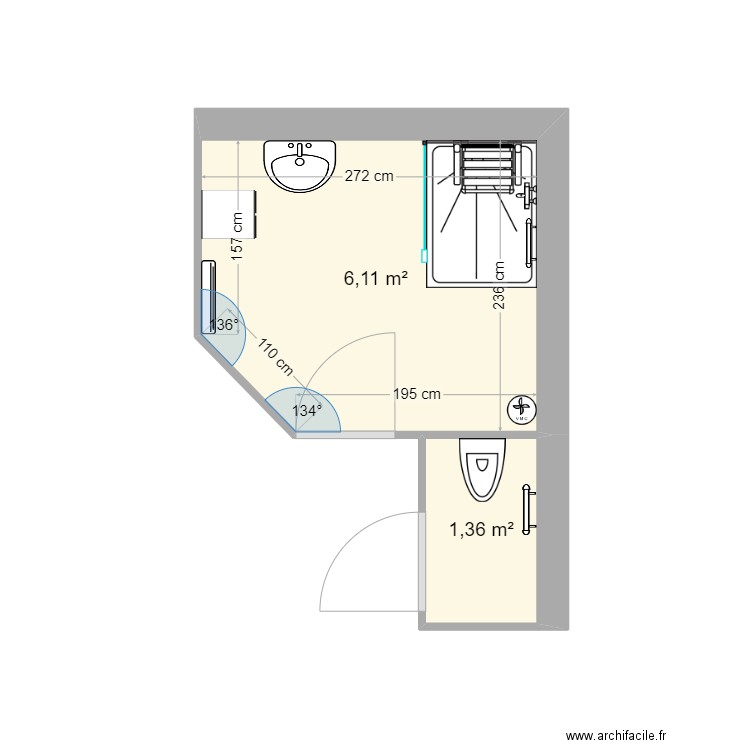 MAGAT. Plan de 4 pièces et 15 m2