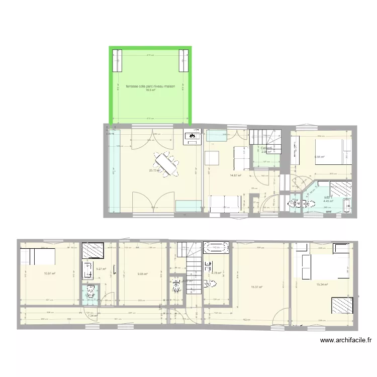 APPART MAD APRES travaux VERS SEJOUR A DROITE2. Plan de APPART MAD APRES travaux VERS SEJOUR A DROITE2. Plan de