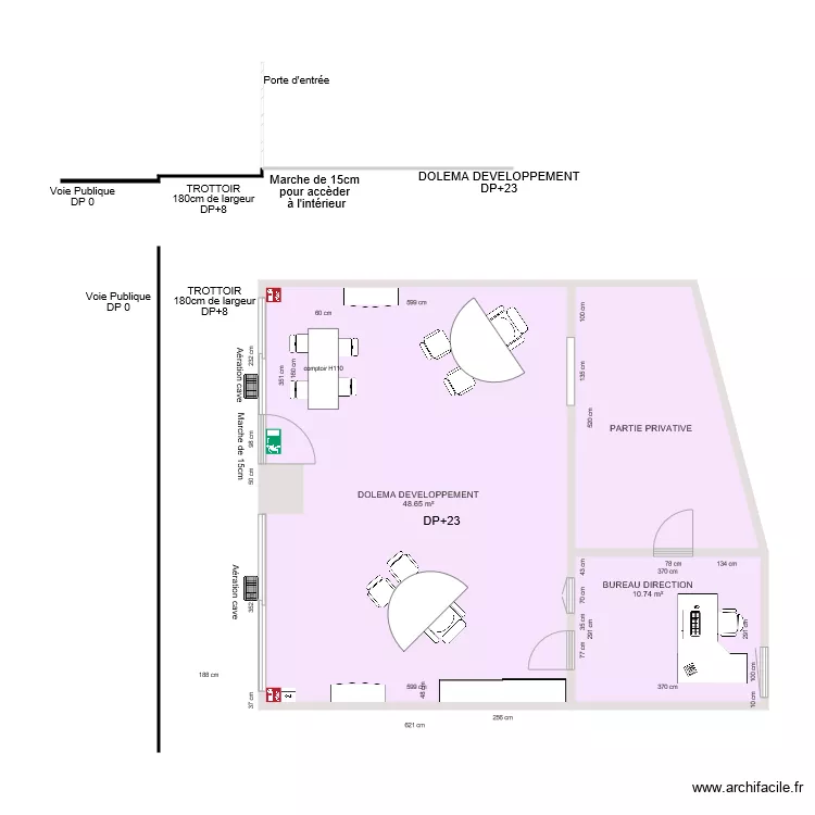 2EME  DOLEMA DEVELOPPEMENT AVANT TRAVAUX. Plan de 
