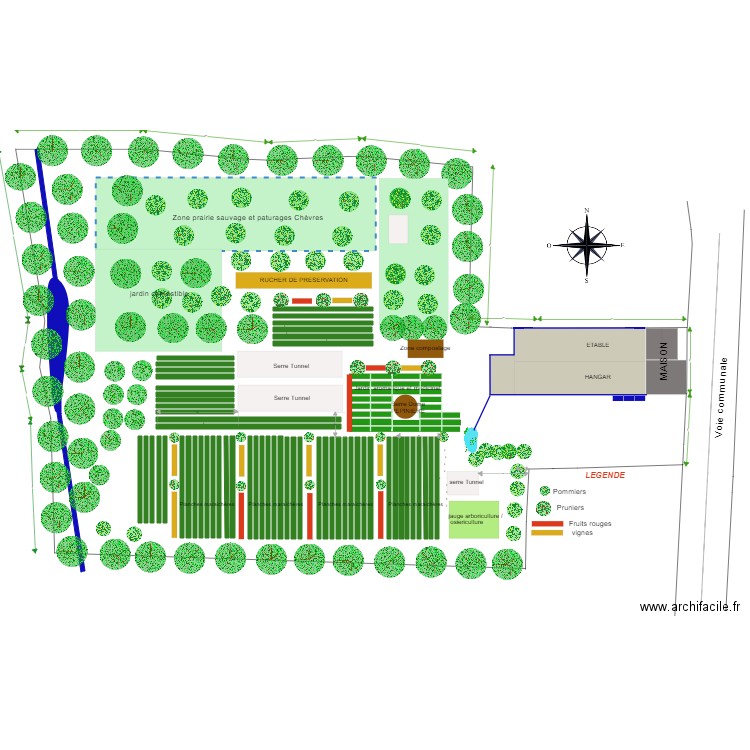 plan maraichage Bio intensif MSV. Plan de 0 pièce et 0 m2