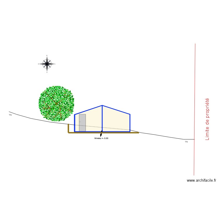 Plan de coupe. Plan de 0 pièce et 0 m2