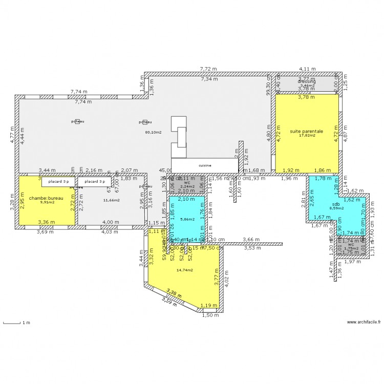 plan-mesures. Plan de 0 pièce et 0 m2