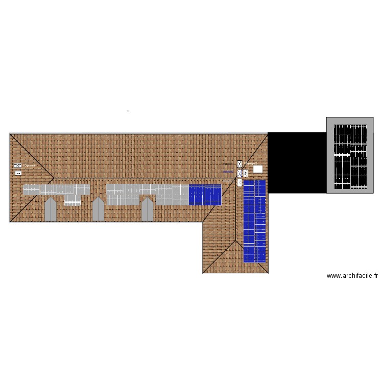 pv maison. Plan de 1 pièce et 307 m2