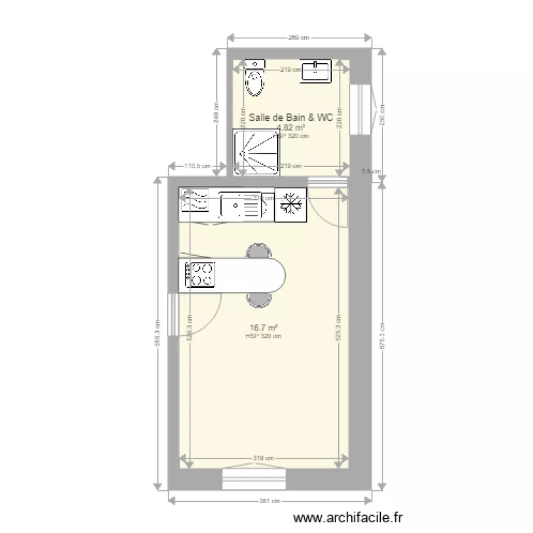 Appart Coural. Plan de 