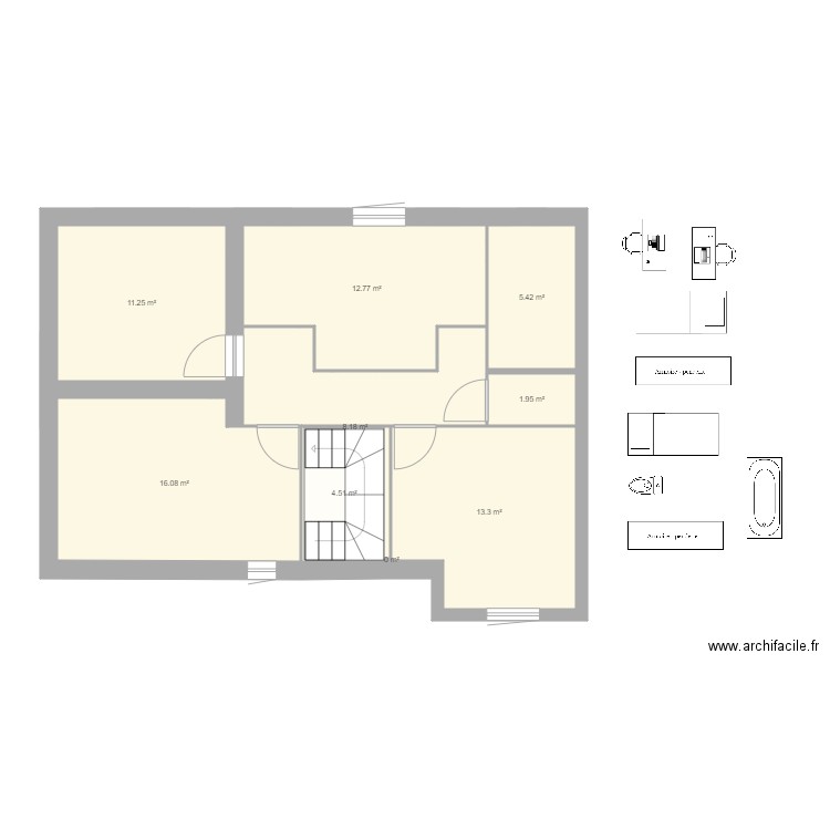 PLan allian montoir terrasse. Plan de 15 pièces et 155 m2