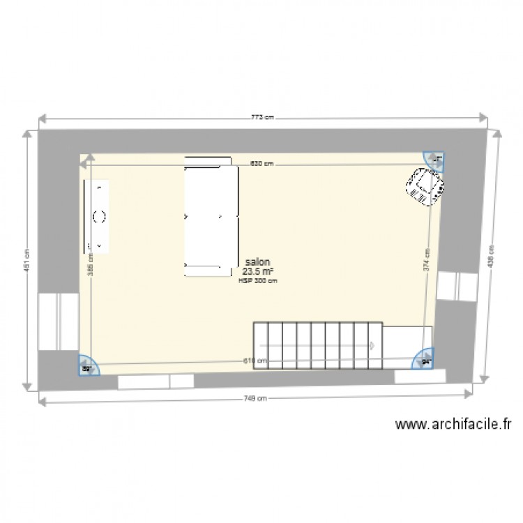 salon. Plan de 0 pièce et 0 m2