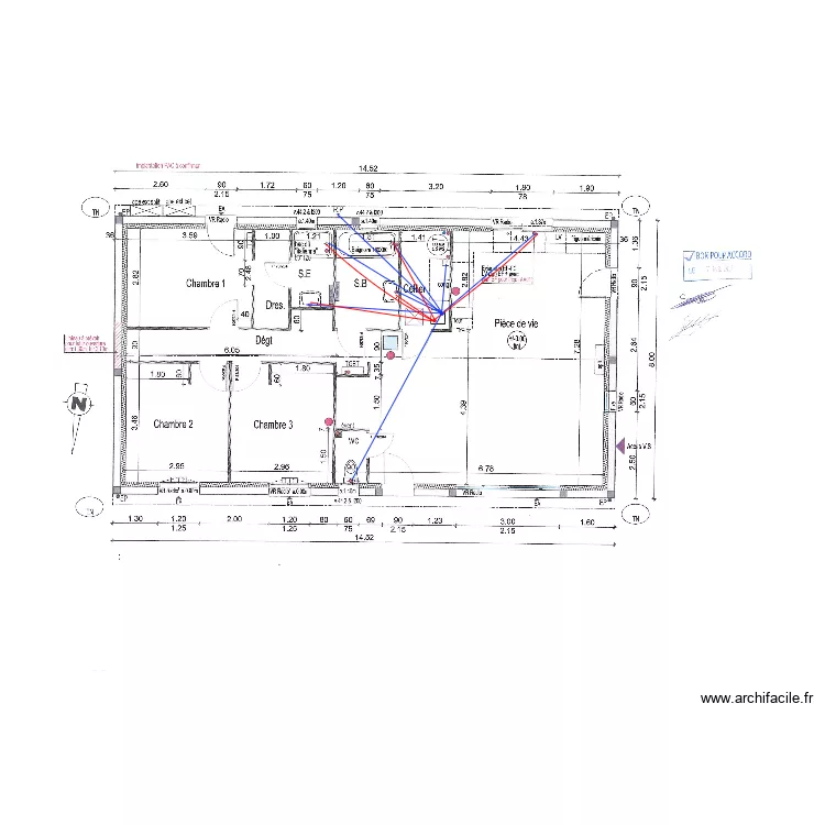 SANDRE PLOMB. Plan de 