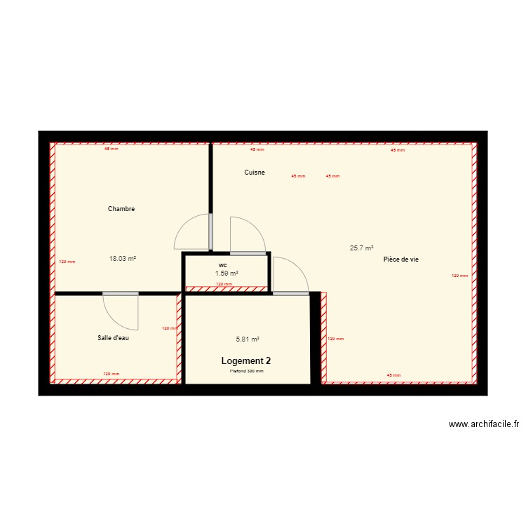 CAOUISSIN 2ème étage. Plan de 0 pièce et 0 m2